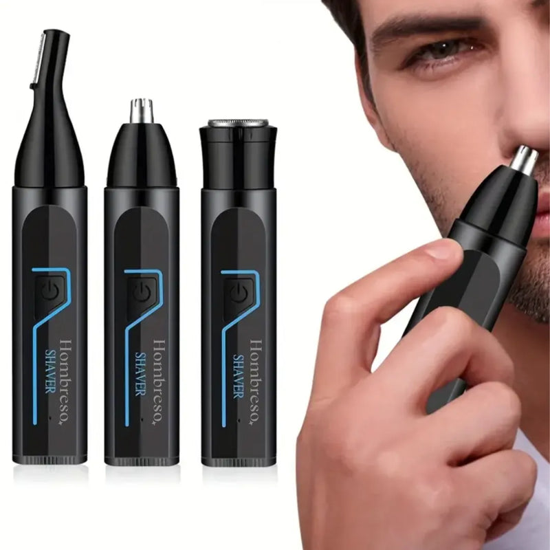3-in-1 Men's Waterproof Depilatory Pen | Nose, Ear, and Beard with USB Charging