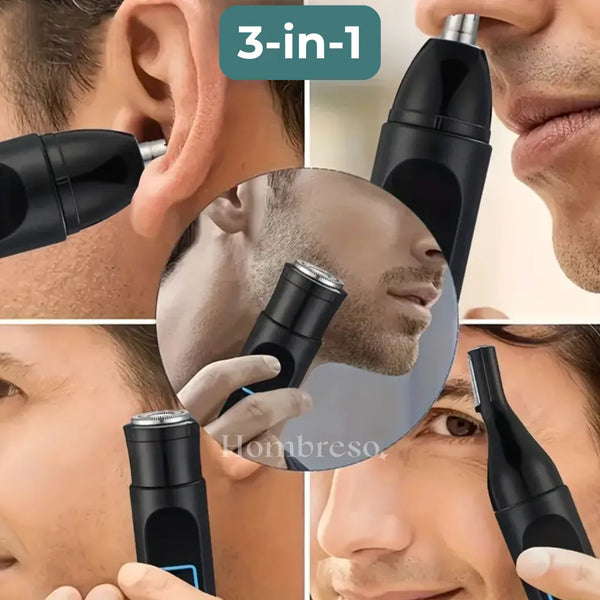 3-in-1 Men's Waterproof Depilatory Pen | Nose, Ear, and Beard with USB Charging