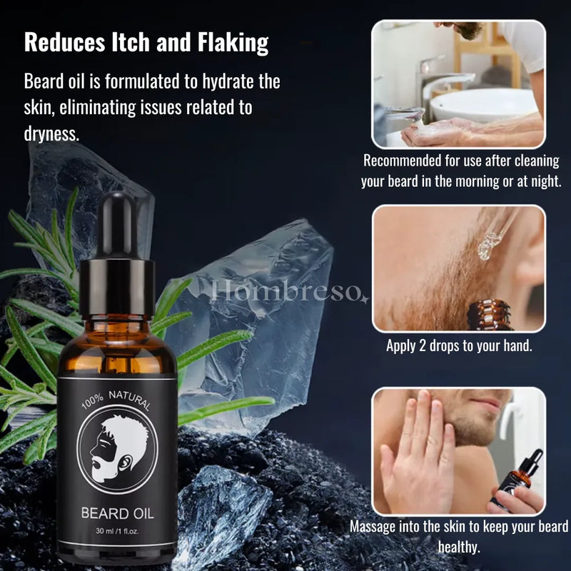Men's Beard Oil | Hydration and Shine for Dry and Frizzy Beards